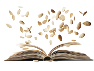 almonds flying on png