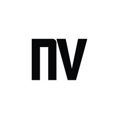 NV monogram logo design letter text name symbol monochrome logotype alphabet character simple logo