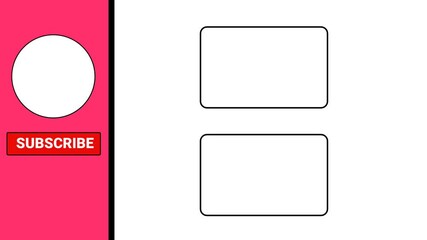YouTube End Screen Template - Simple and Clean Design
