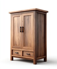 Elegant Wooden Wardrobe with Storage Drawers