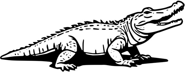 vector illustration of a crocodile