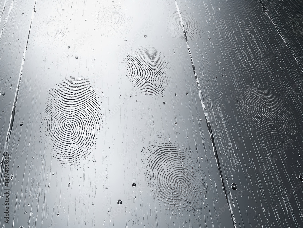 Poster a wooden floor with visible fingerprints creating a unique texture that suggests stories and human t