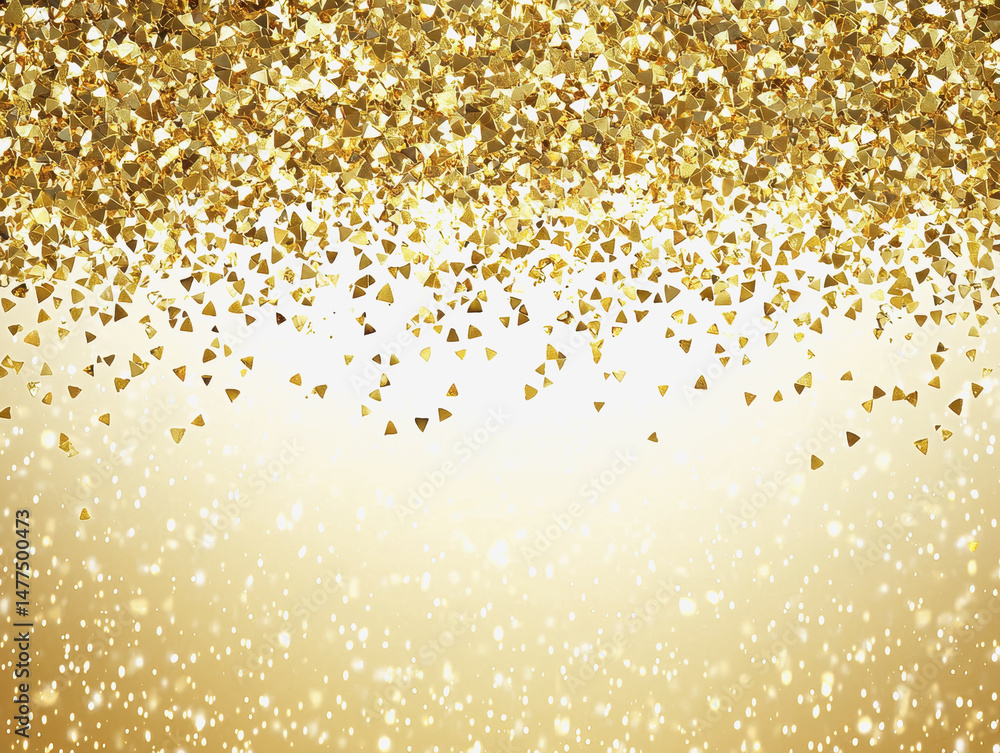 Poster captivating gold glitter background with sparkling foil flakes creating a shimmering and luxurious v