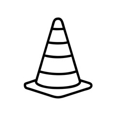 Construction Barrier Marking Off a Work Zone for Safety and Security