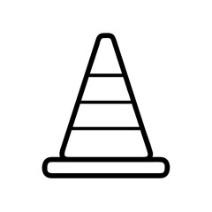 Construction Barrier Marking Off a Work Zone for Safety and Security