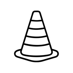 Construction Barrier Marking Off a Work Zone for Safety and Security