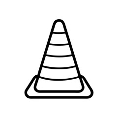 Construction Barrier Marking Off a Work Zone for Safety and Security