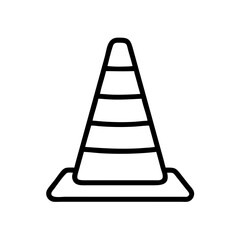 Construction Barrier Marking Off a Work Zone for Safety and Security