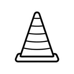 Construction Barrier Marking Off a Work Zone for Safety and Security