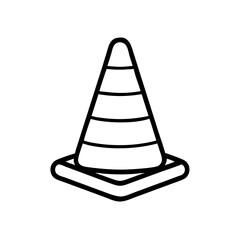 Construction Barrier Marking Off a Work Zone for Safety and Security