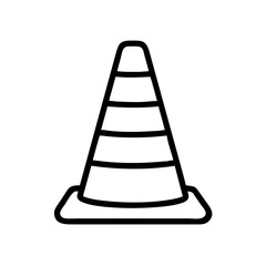 Construction Barrier Marking Off a Work Zone for Safety and Security