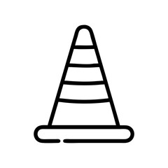 Construction Barrier Marking Off a Work Zone for Safety and Security