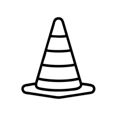 Construction Barrier Marking Off a Work Zone for Safety and Security