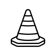 Construction Barrier Marking Off a Work Zone for Safety and Security