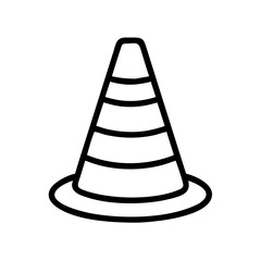 Construction Barrier Marking Off a Work Zone for Safety and Security