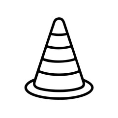 Construction Barrier Marking Off a Work Zone for Safety and Security