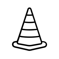 Construction Barrier Marking Off a Work Zone for Safety and Security