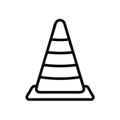 Construction Barrier Marking Off a Work Zone for Safety and Security