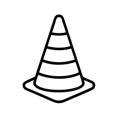 Construction Barrier Marking Off a Work Zone for Safety and Security