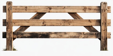 Aged Wooden Farm Fence