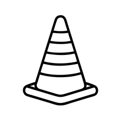 Construction Barrier Marking Off a Work Zone for Safety and Security