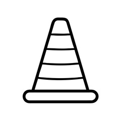 Construction Barrier Marking Off a Work Zone for Safety and Security