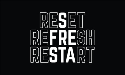 Fototapeta premium reset refresh restart t shirt design