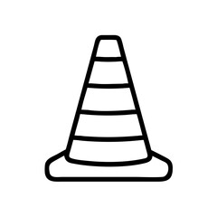 Construction Barrier Marking Off a Work Zone for Safety and Security