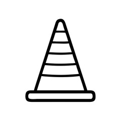 Construction Barrier Marking Off a Work Zone for Safety and Security