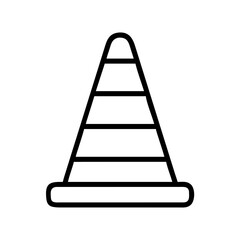 Construction Barrier Marking Off a Work Zone for Safety and Security