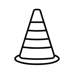 Construction Barrier Marking Off a Work Zone for Safety and Security