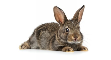 Fototapeta premium Brown rabbit lying down