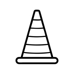 Construction Barrier Marking Off a Work Zone for Safety and Security