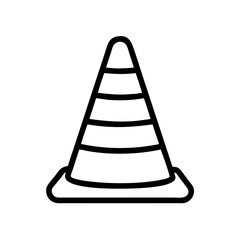 Construction Barrier Marking Off a Work Zone for Safety and Security