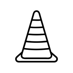 Construction Barrier Marking Off a Work Zone for Safety and Security