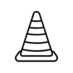 Construction Barrier Marking Off a Work Zone for Safety and Security