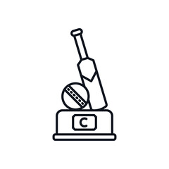 Cricket Trophy Vector icon