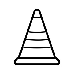 Construction Barrier Marking Off a Work Zone for Safety and Security