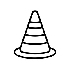 Construction Barrier Marking Off a Work Zone for Safety and Security