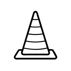 Construction Barrier Marking Off a Work Zone for Safety and Security