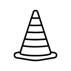 Construction Barrier Marking Off a Work Zone for Safety and Security