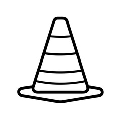 Construction Barrier Marking Off a Work Zone for Safety and Security