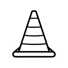 Construction Barrier Marking Off a Work Zone for Safety and Security