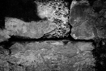 Grungy wall texture with cracks and mud.