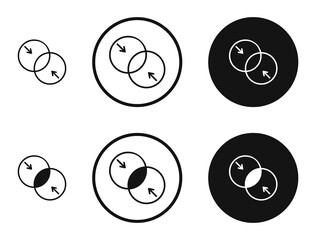 Merge icons in line art painting concept