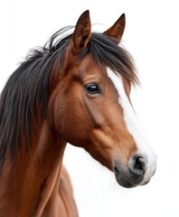 Fototapeta premium Beautiful Brown Horse with White Markings