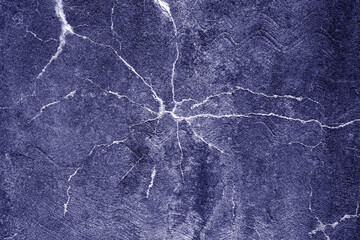 Cracked cement wall texture. Blue color