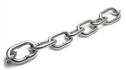 Obraz premium Metal chain on white background