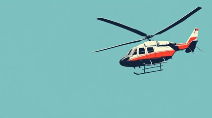 Fototapeta premium Helicopter in Flight (1)