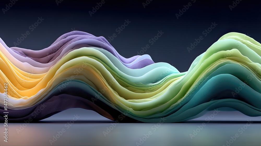 Poster dynamic gradient fluid motion abstract design artscale modern studio digital art minimalist close-up